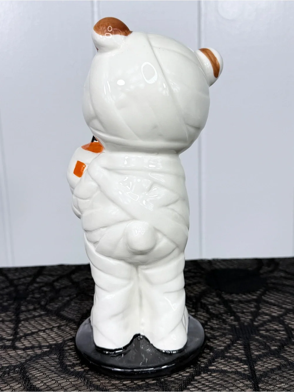 NEW Mummy Bear with Pumpkin Halloween Figurine